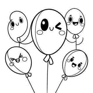 Joyful 1st Birthday Balloons Coloring Page 32083-25849