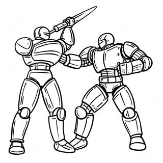 Real Steel Action Scene Coloring Page 32103-25868