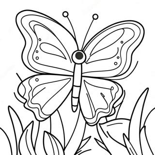 Colorful Butterfly Pollinator Coloring Page 32133-25885