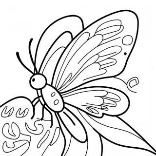 Colorful Butterfly Pollinator Coloring Page 32133-25887