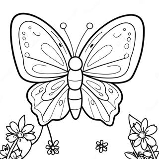 Colorful Butterfly Pollinator Coloring Page 32133-25888