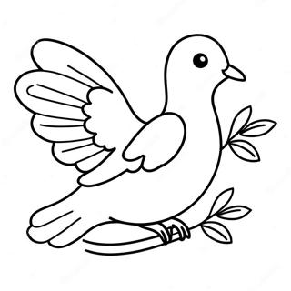 Elegant Dove With Olive Branch Coloring Page 32153-25906