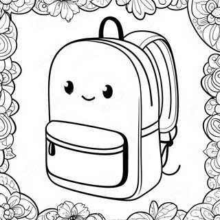 Adorable Backpack With Stickers Coloring Page 32163-25910