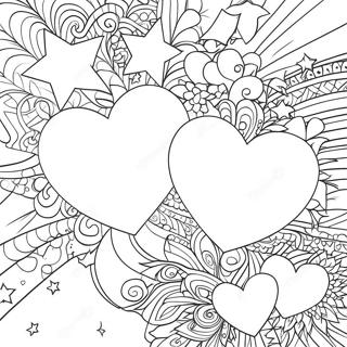 Hearts And Stars Coloring Page 32192-25936