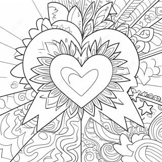 Sparkling Heart And Star Coloring Page 32193-25938