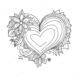 Sparkling Heart And Star Coloring Page 32193-25940