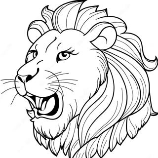 Majestic Lion Roaring Coloring Page 32203-25946