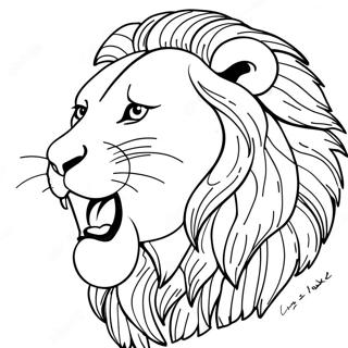 Majestic Lion Roaring Coloring Page 32203-25948