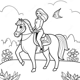 Barbie Horse Riding Adventure Coloring Page 32212-25956