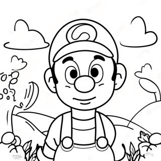 Luigi S Colorful Adventure Coloring Page 3222-2669