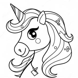 Sparkly Unicorn Coloring Page 32243-25978