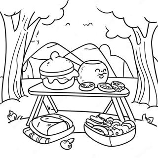 Sunny Day Picnic Coloring Page 32253-25983