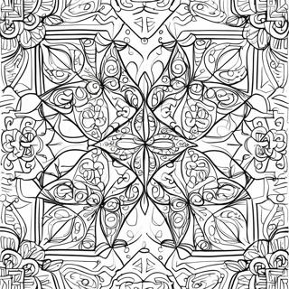 Intricate Tessellation Design Coloring Page 32273-26005