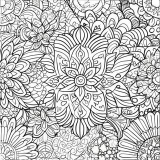 Intricate Tessellation Design Coloring Page 32273-26006