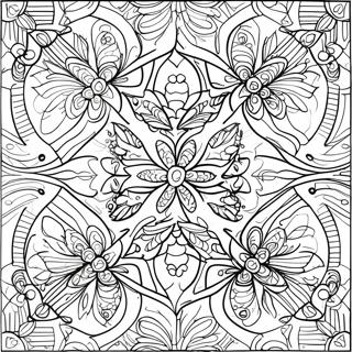 Intricate Tessellation Design Coloring Page 32273-26007