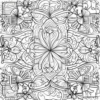 Intricate Tessellation Design Coloring Page 32273-26008