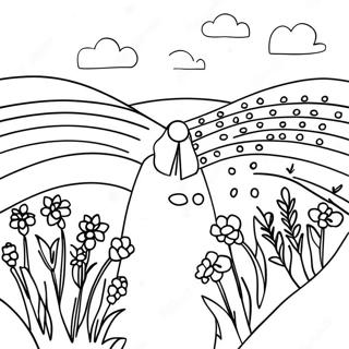 Lavender Flower Garden Coloring Page 32282-26003