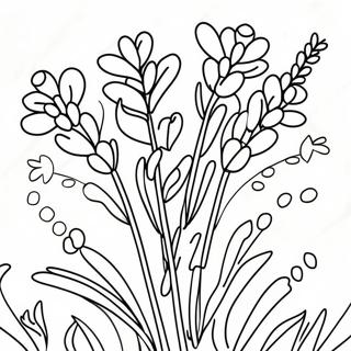 Cute Lavender Bunch Coloring Page 32283-26009