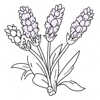 Cute Lavender Bunch Coloring Page 32283-26010