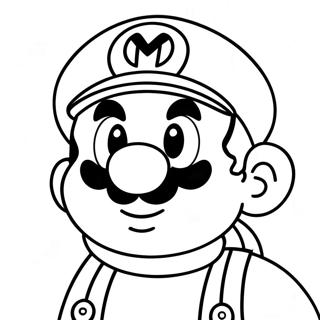 Mario Face Coloring Pages