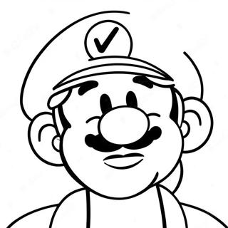 Happy Mario Face Coloring Page 32313-26034