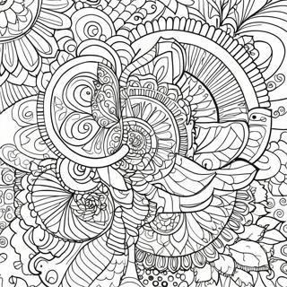 Relaxing Mandala Patterns Coloring Page 3232-2677