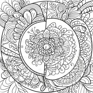 Relaxing Mandala Patterns Coloring Page 3232-2680