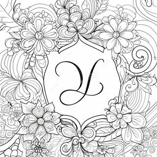 Elegant Calligraphy Flourishes Coloring Page 32343-26057