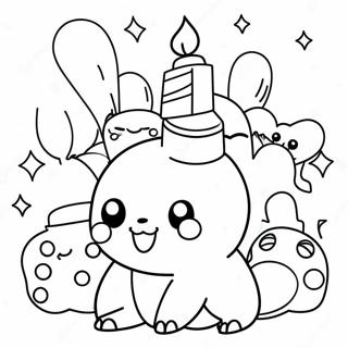 Pokemon Happy Birthday Coloring Pages