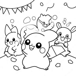 Pokemon Happy Birthday Coloring Pages