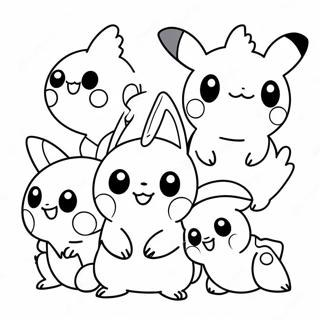 Cute Pokemon Party Coloring Page 32363-26070