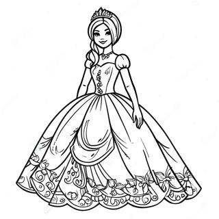 Royal High Roblox Girl In Sparkling Dress Coloring Page 32372-26075