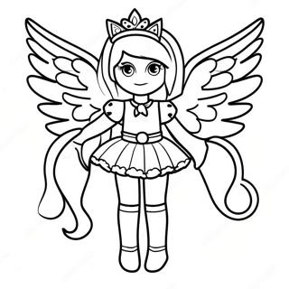 Royal High Roblox Girl With Magical Wings Coloring Page 32373-26084