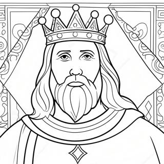 Wise King Solomon With The Golden Crown Coloring Page 32383-26090