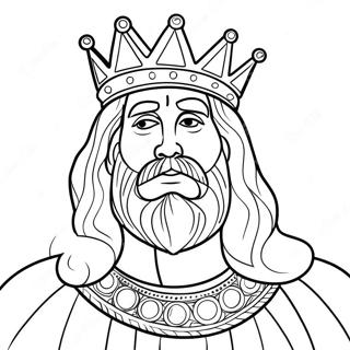 Wise King Solomon With The Golden Crown Coloring Page 32383-26091