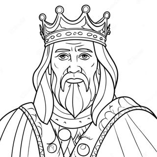 Wise King Solomon With The Golden Crown Coloring Page 32383-26092