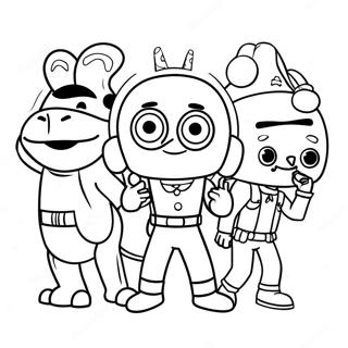 Fun Squad Coloring Pages