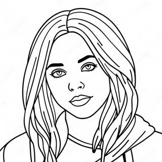 Billie Eilish Portrait Coloring Page 3241-2684