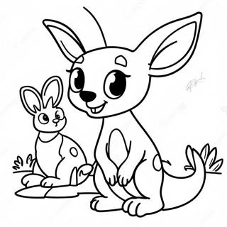 Playful Kanga And Roo Coloring Page 32433-26131