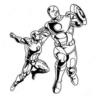 Iron Man Vs Captain America Coloring Page 32443-26134