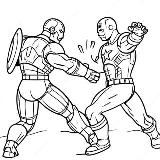 Iron Man Vs Captain America Coloring Page 32443-26135