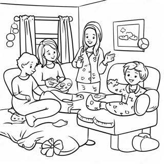 Pajama Party Coloring Pages