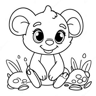 Cute Baby Disney Animals Coloring Page 32463-26153