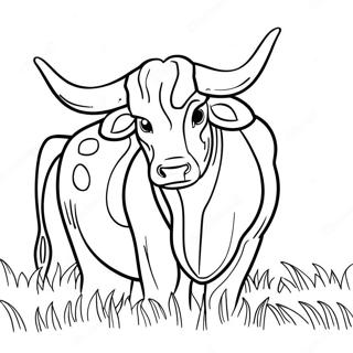 Longhorn Steer Coloring Page 32482-26168