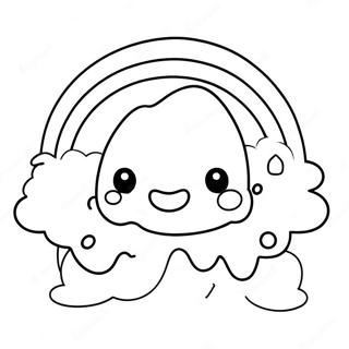 Cute Bloop In A Rainbow Coloring Page 32513-26195