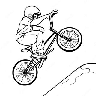 Bmx Rider Performing A Trick Coloring Page 32522-26198