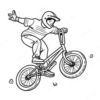 Bmx Rider Performing A Trick Coloring Page 32522-26199