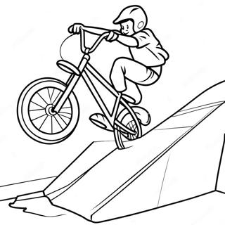 Bmx Bike Jumping Over A Ramp Coloring Page 32523-26201