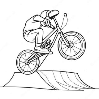 Bmx Bike Jumping Over A Ramp Coloring Page 32523-26202