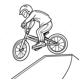 Bmx Bike Jumping Over A Ramp Coloring Page 32523-26204